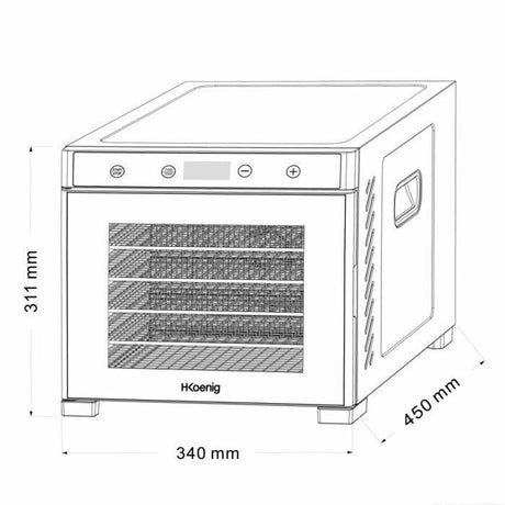 Desidratador de Alimentos Hkoenig 650 W - EcoNest