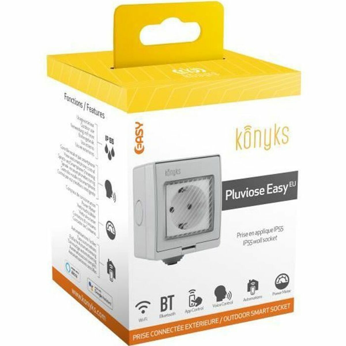 Tomada Inteligente Konyks Pluviose Easy Wi-Fi Bluetooth Exterior 90 - 250 V 16 A - EcoNest