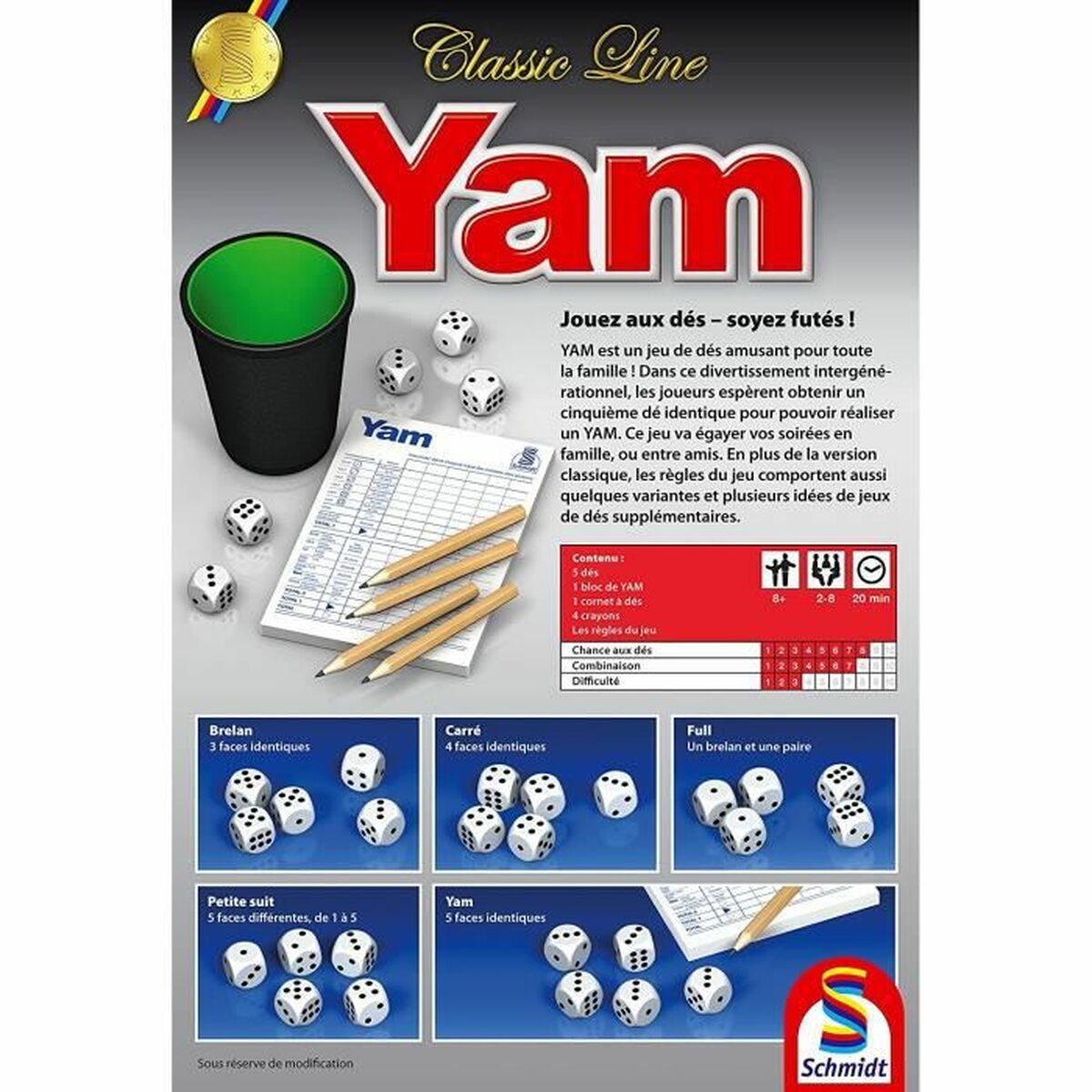 Jogo de Mesa Schmidt Spiele YAM (FR) - EcoNest