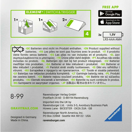 Jogo de Ciência Ravensburger Gravitrax Power Switch & Trigger elements - EcoNest