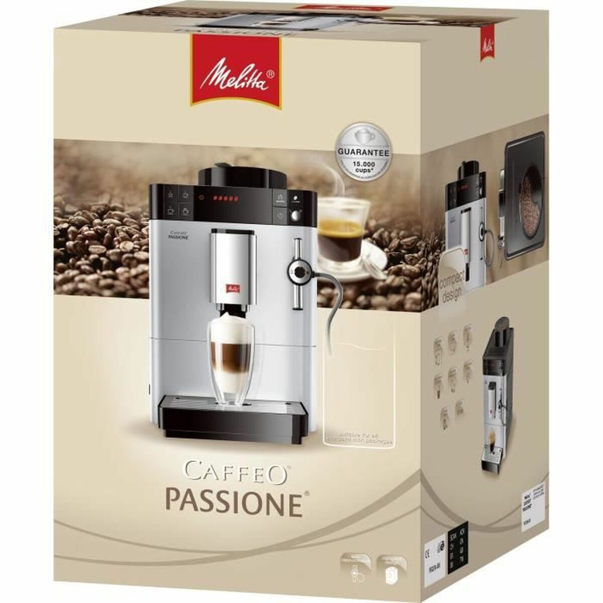 Cafeteira Superautomática Melitta Caffeo Passione Prateado 1000 W 1400 W 15 bar 1,2 L 1400 W - EcoNest