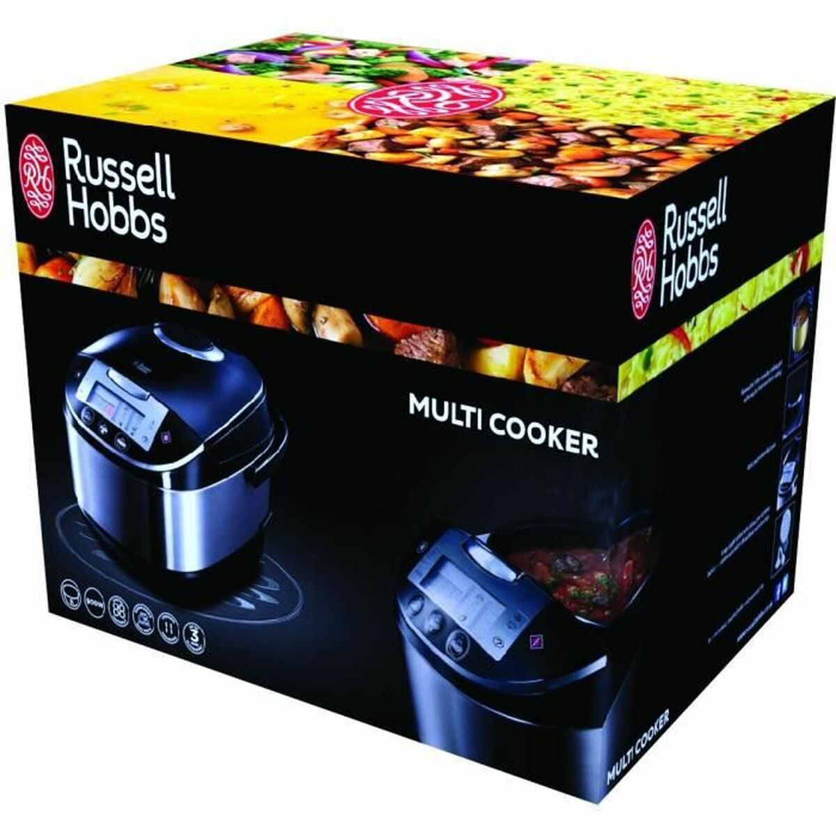 Panela a vapor multifunções Russell Hobbs 21850-56 Preto Aço inoxidável 900 W - EcoNest