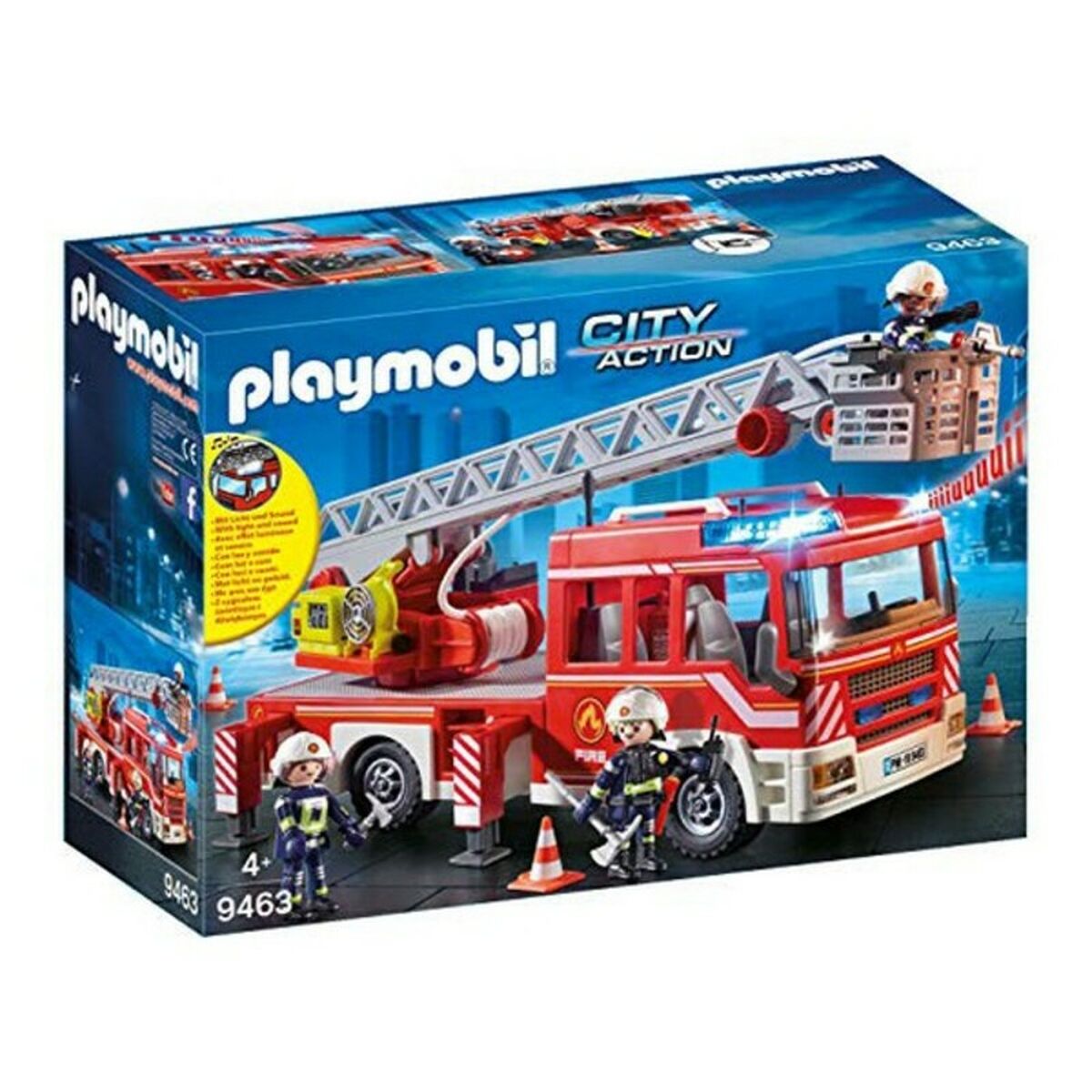 Playset de Veículos City Action Playmobil 9463 (14 pcs) Camião de Bombeiros - EcoNest