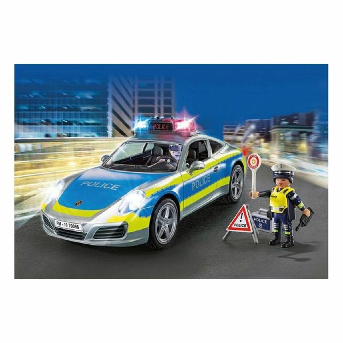 Playset Porsche 911 Carrera 4S Police Playmobil 70066 (36 pcs) - EcoNest