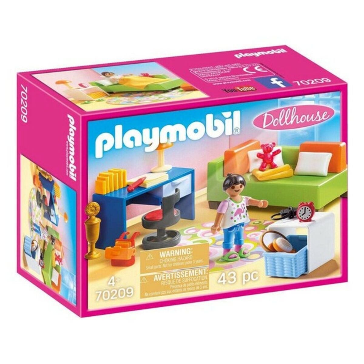 Playset Dollhouse Teenager's Room Playmobil 70209 (43 pcs) - EcoNest