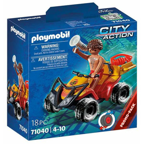 Playset Playmobil City Action Rescue Quad 18 Peças 71040 - EcoNest