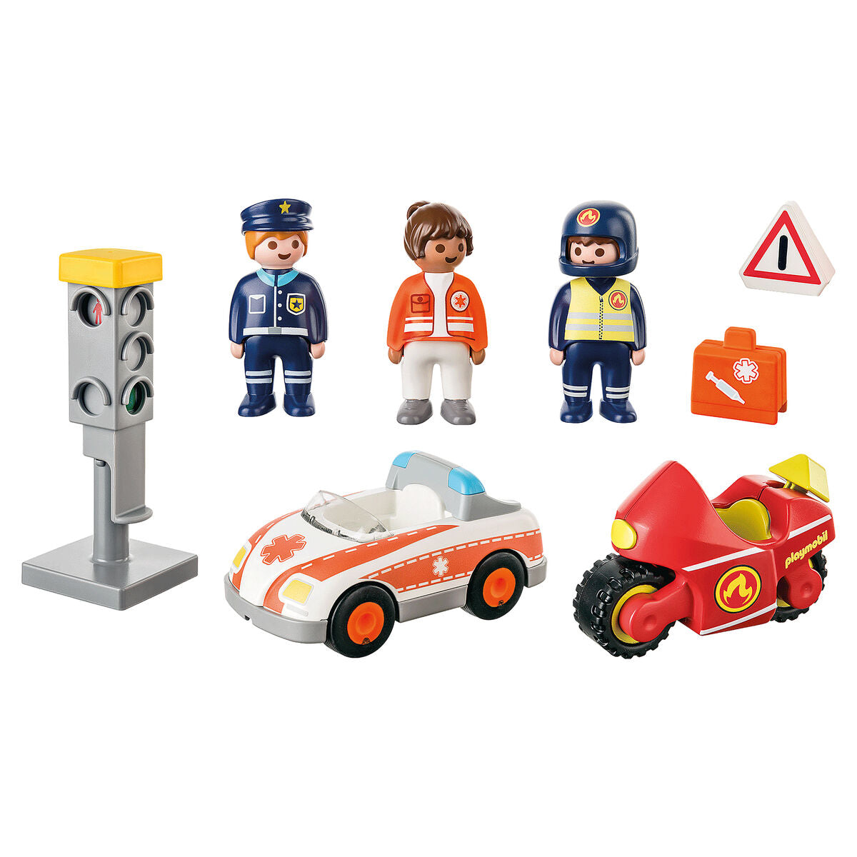 Playset Playmobil 71156 1.2.3 Day to Day Heroes 8 Peças - EcoNest