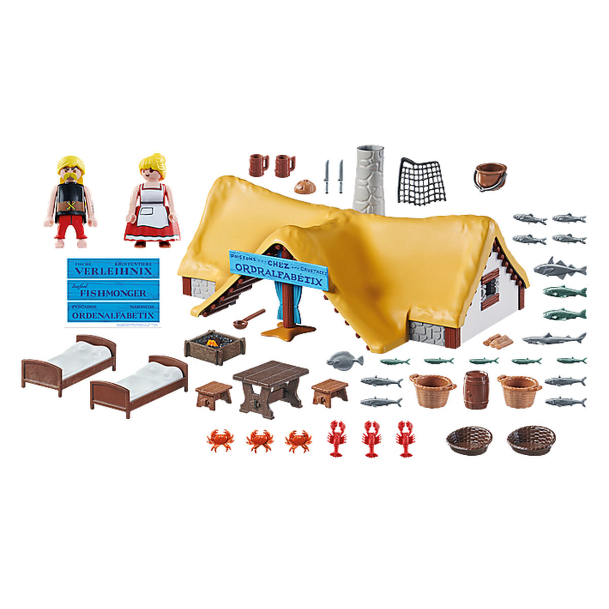 Playset Playmobil Astérix: Ordralfabetix Hut 71266 73 Peças - EcoNest