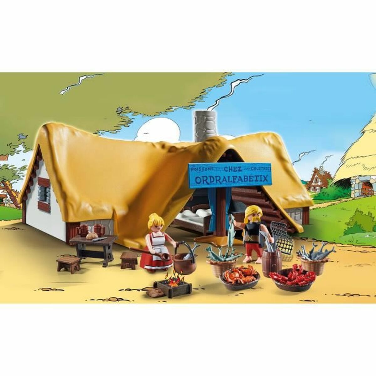 Playset Playmobil Astérix: Ordralfabetix Hut 71266 73 Peças - EcoNest