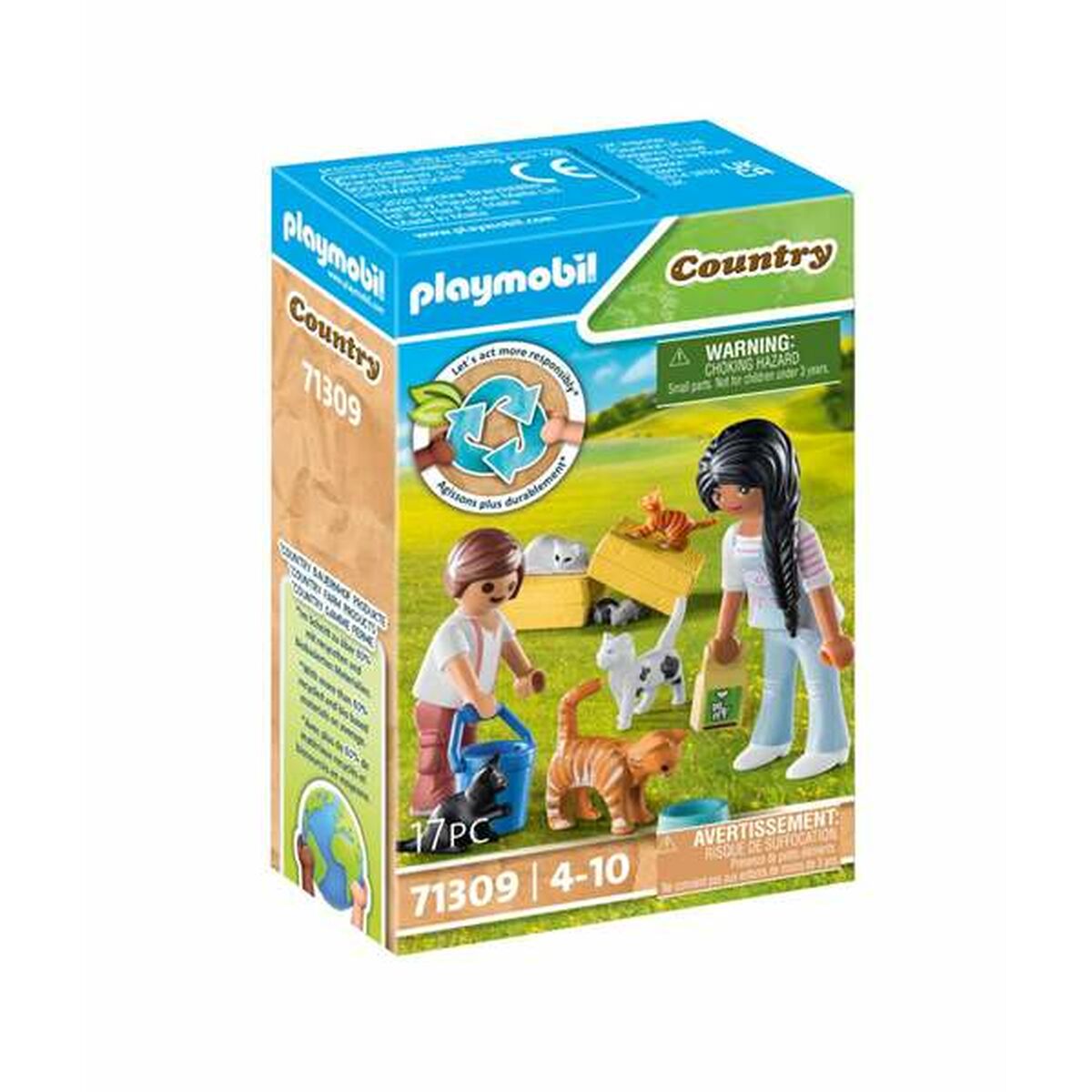 Playset Playmobil Country Gatos 17 Peças - EcoNest