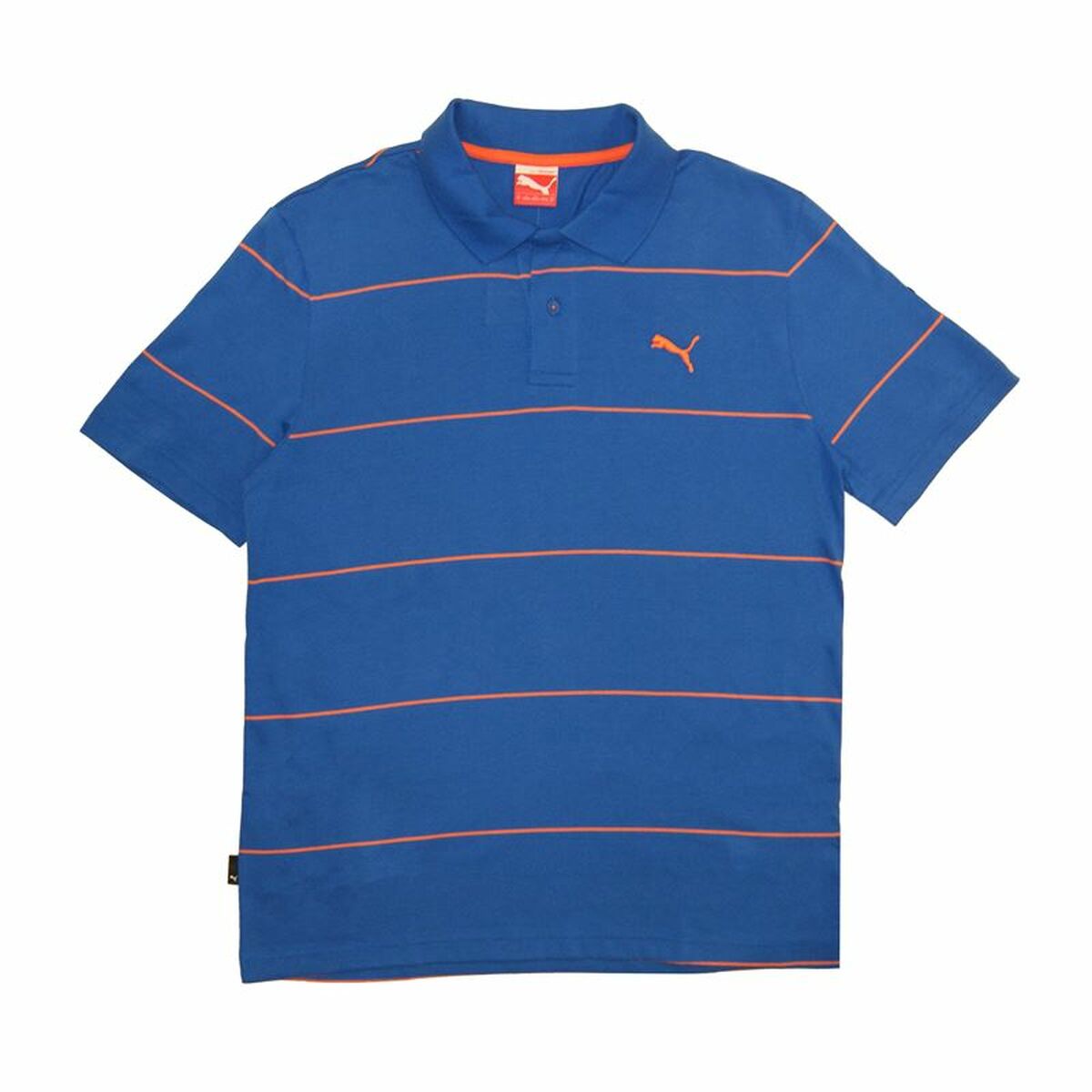 Polo de Manga Curta Homem Puma Jacquard Azul - EcoNest