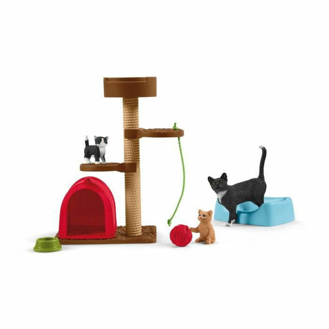 Playset Schleich Playtime for cute cats Gatos Plástico - EcoNest