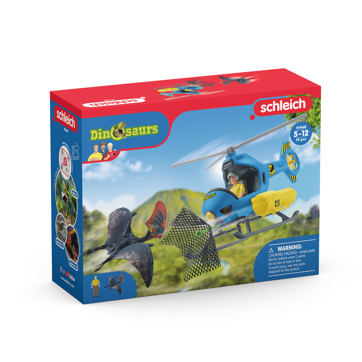 Helicóptero Schleich Dinosaurs + 5 Anos 19 Peças - EcoNest