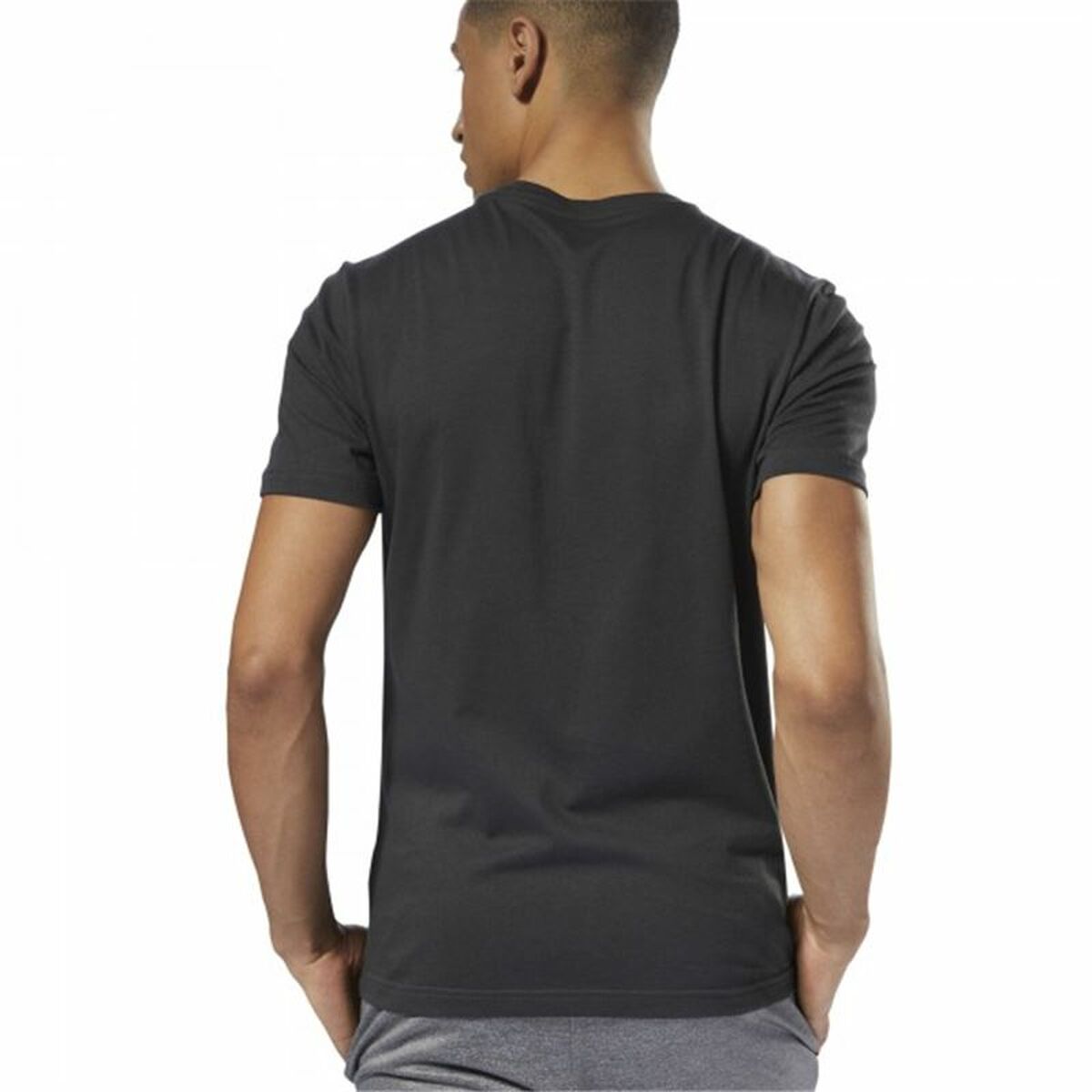 Camisola de Manga Curta Homem Reebok Sportswear Training Camuflagem Preto - EcoNest