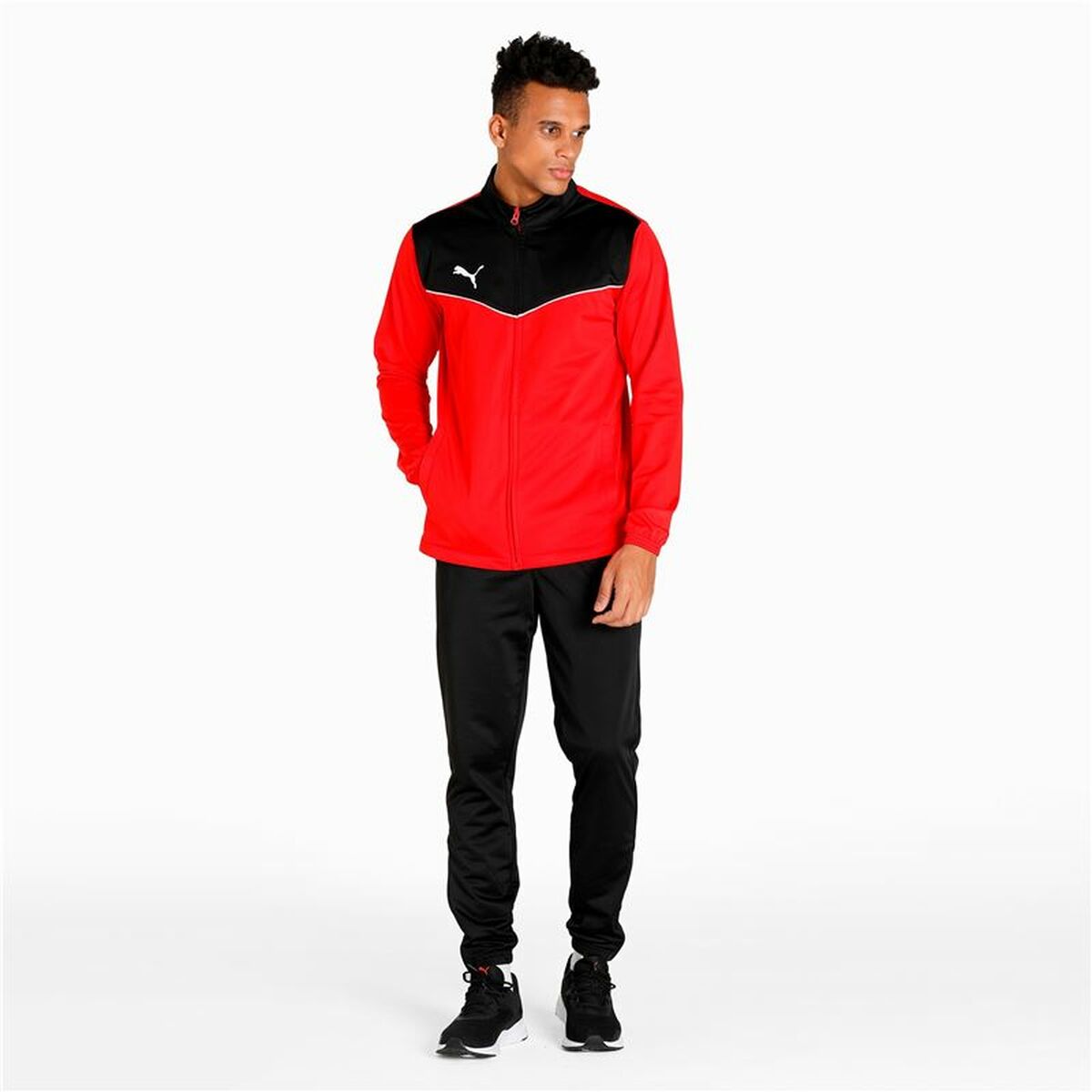 Fato de Treino para Adultos Puma Individualrise Track Preto/Vermelho - EcoNest