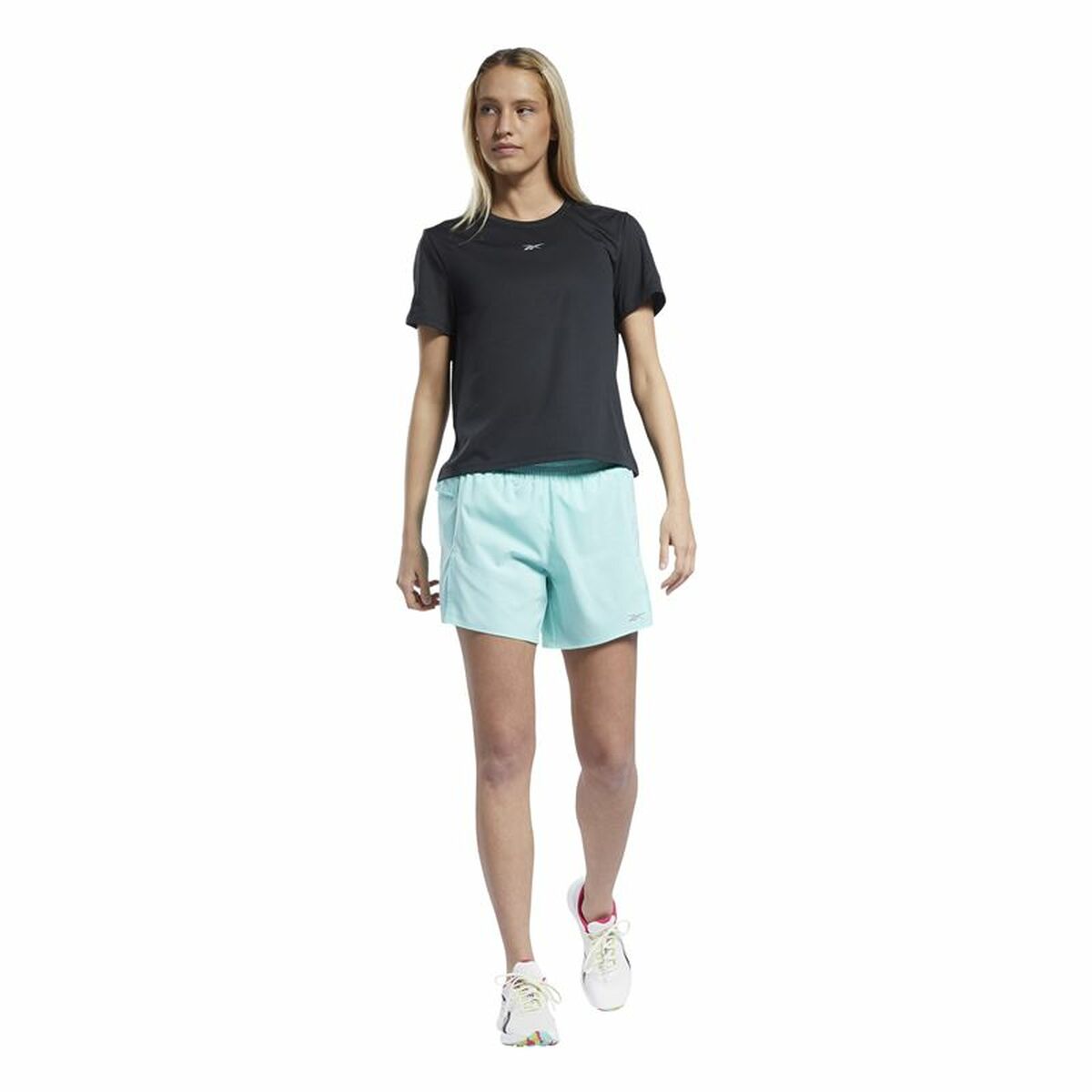 Camisola de Manga Curta Mulher Reebok Speedwick Preto - EcoNest