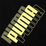 Camisola de Manga Curta Criança Puma Power Logo Preto - EcoNest