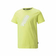 Camisola de Manga Curta Infantil Puma Power Logo Amarelo - EcoNest