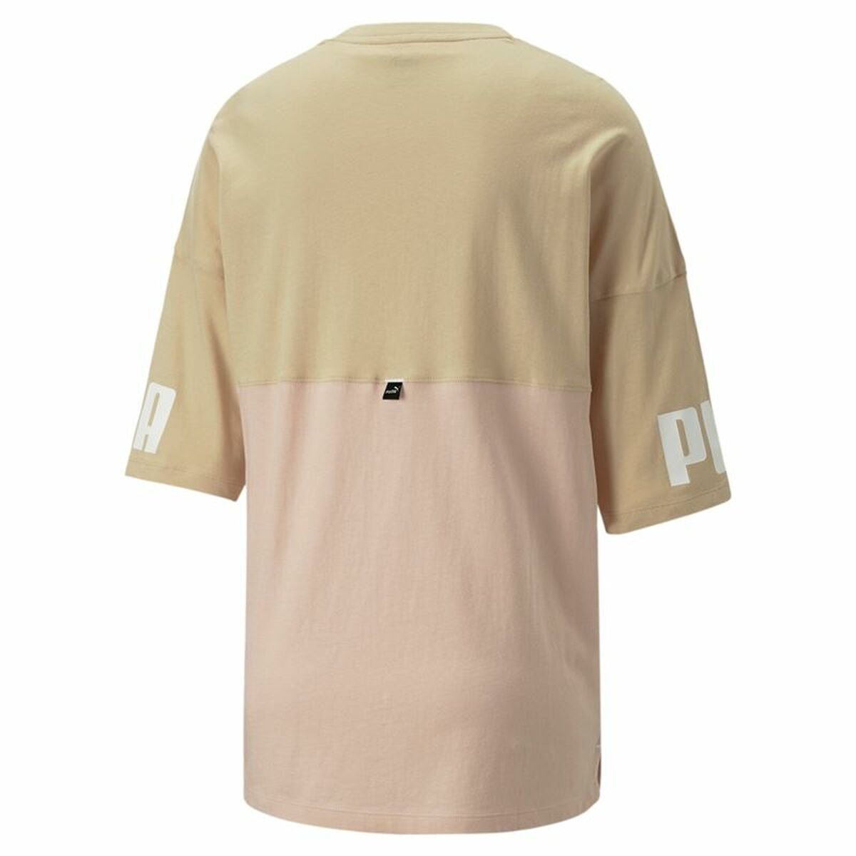 Camisola de Manga Curta Mulher Puma Colorblock Bege - EcoNest