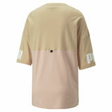 Camisola de Manga Curta Mulher Puma Colorblock Bege - EcoNest