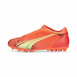 Chuteiras Infantis Puma Ultra Match LL MG Laranja - EcoNest