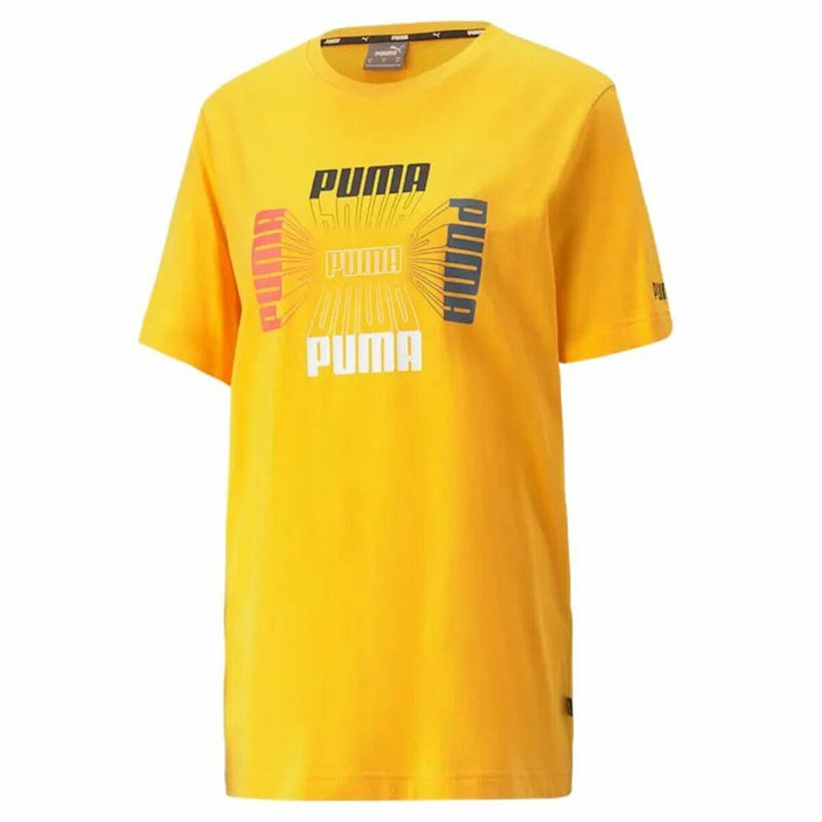 Camisola de Manga Curta Homem Puma Essential Logo Repeat Graphic Amarelo - EcoNest