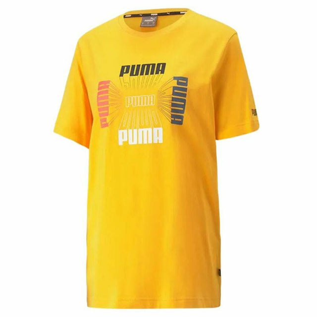 Camisola de Manga Curta Homem Puma Essential Logo Repeat Graphic Amarelo - EcoNest