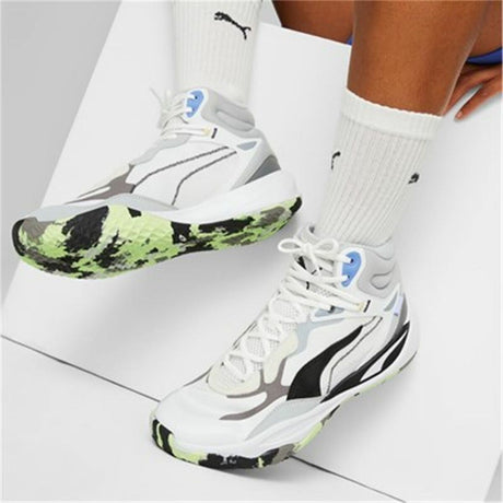 Sapatilhas de Basquetebol para Adultos Puma Playmaker Pro Mid Branco - EcoNest