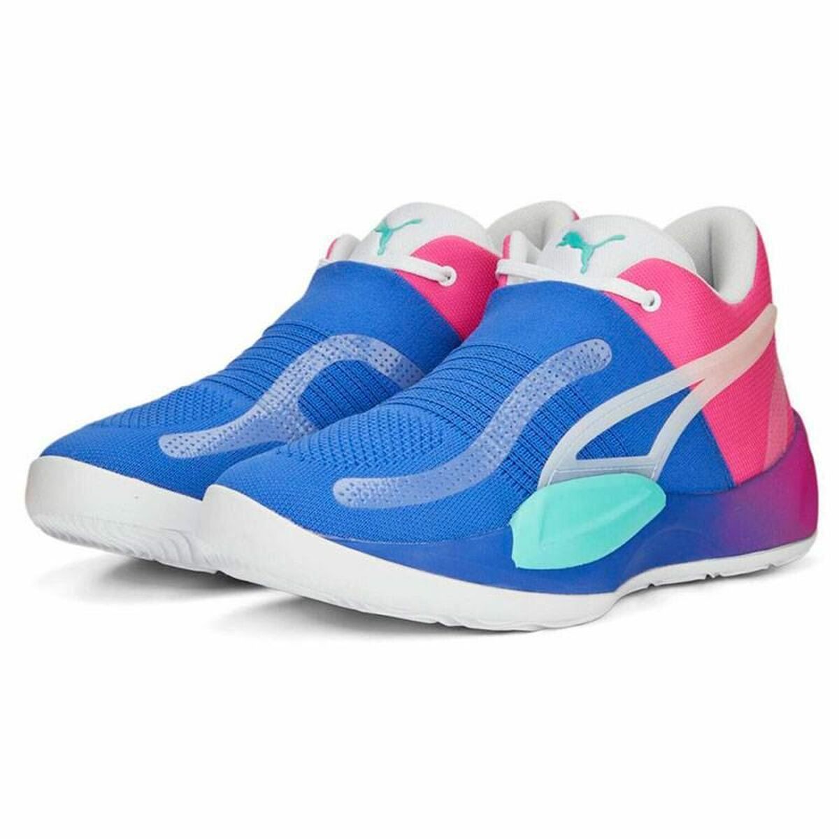 Sapatilhas de Basquetebol para Adultos Puma Rise Cor de Rosa Azul - EcoNest