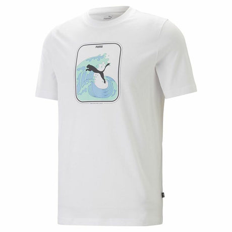 T-shirt Puma Graphics Wave Branco Homem - EcoNest