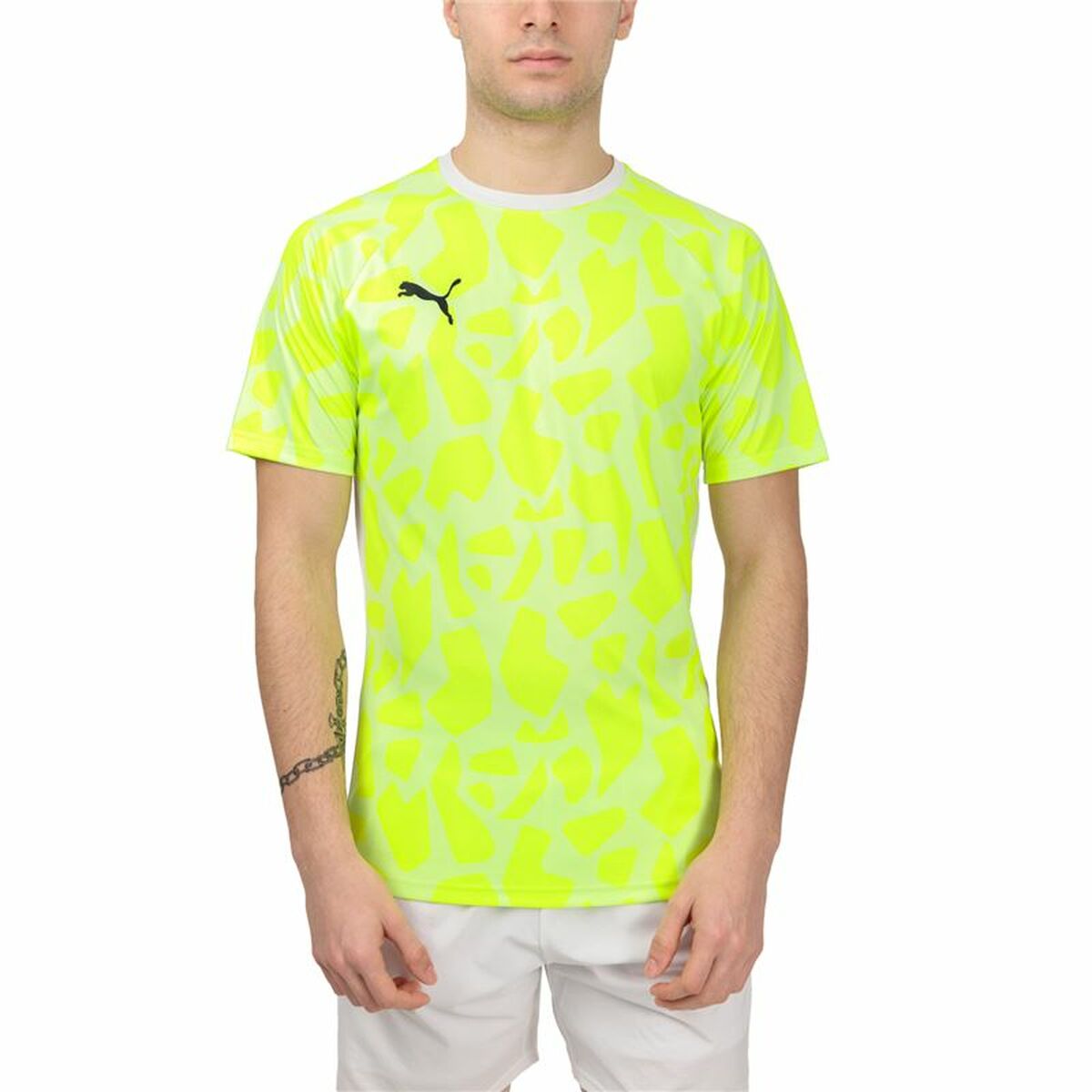 Camisola de Manga Curta Homem Puma Teamliga Amarelo Padel - EcoNest