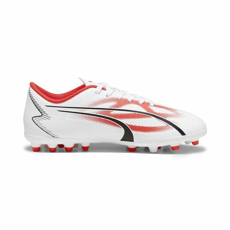 Chuteiras Infantis Puma Ultra Play MG Branco Vermelho - EcoNest