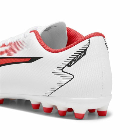 Chuteiras Infantis Puma Ultra Play MG Branco Vermelho - EcoNest