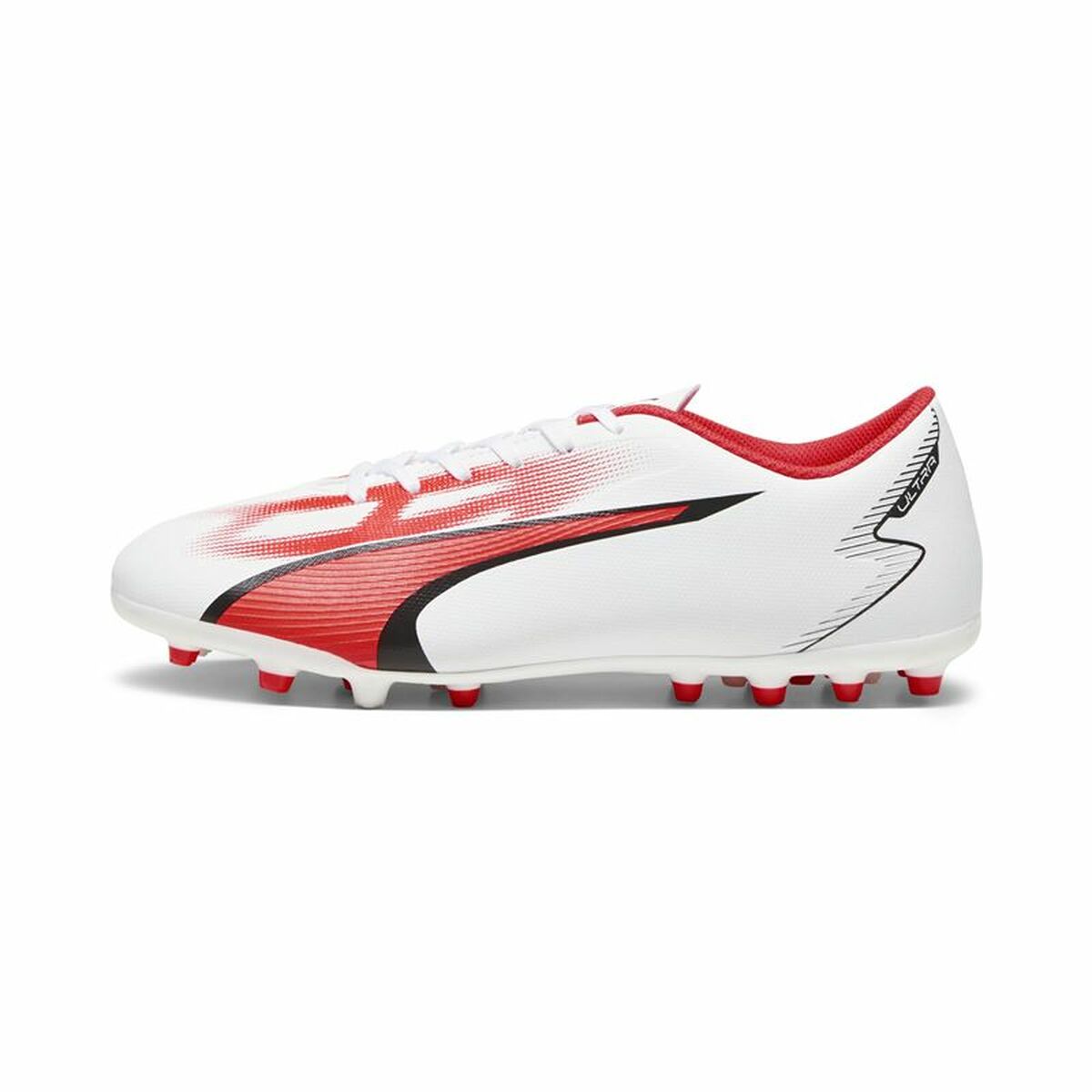 Chuteiras para Adultos Puma Ultra Play MG Branco Vermelho - EcoNest