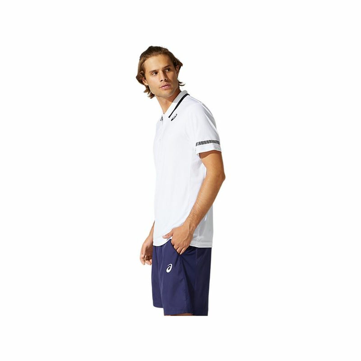 Polo de Manga Curta Homem Asics Court Branco - EcoNest