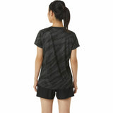 Camisola de Manga Curta Mulher Asics Core All Over Print Preto Mulher - EcoNest