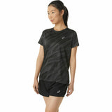 Camisola de Manga Curta Mulher Asics Core All Over Print Preto Mulher - EcoNest