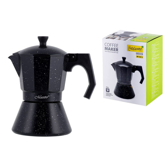 Cafeteira Italiana Feel Maestro MR-1667-6 Preto Granito Alumínio 300 ml 6 Copos - EcoNest