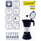 Cafeteira Italiana Feel Maestro MR-1667-6 Preto Granito Alumínio 300 ml 6 Copos - EcoNest