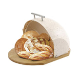 Cesta do Pão Feel Maestro MR-1678 Bege Prateado Madeira Plástico 1 Peça 27,5 x 21 x 37,5 cm - EcoNest