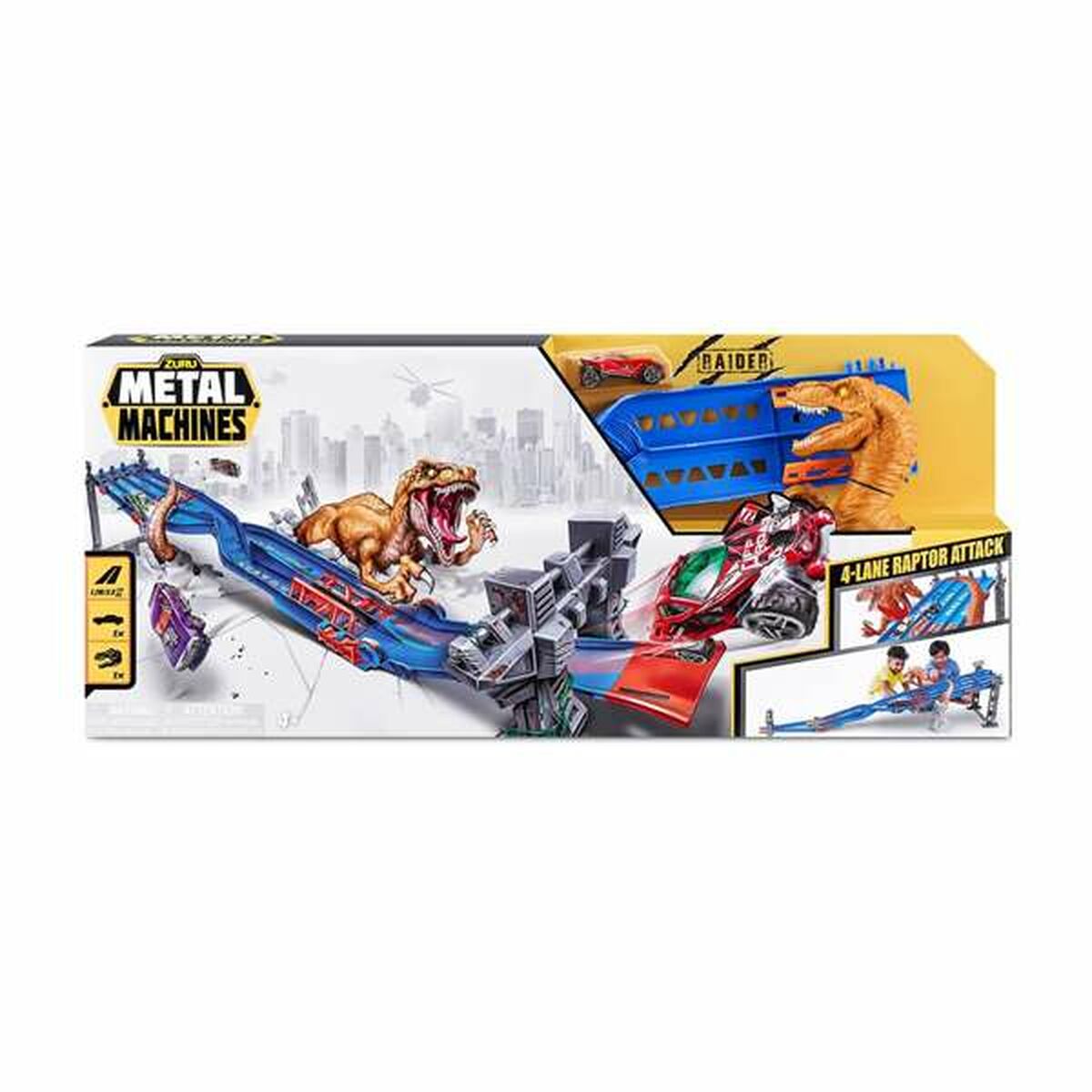 Pista de Corridas Zuru Metal Machines 4-Lane Raptor Attack 70 x 11 x 30 cm - EcoNest