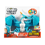 Dinosaurio Zuru Robo Alive: Dino Action Pterodactyl Celeste Figura Articulada