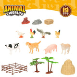 Figuras de animais Colorbaby 19 Peças Quinta Plástico 13 x 8 x 3 cm (6 Unidades) - EcoNest