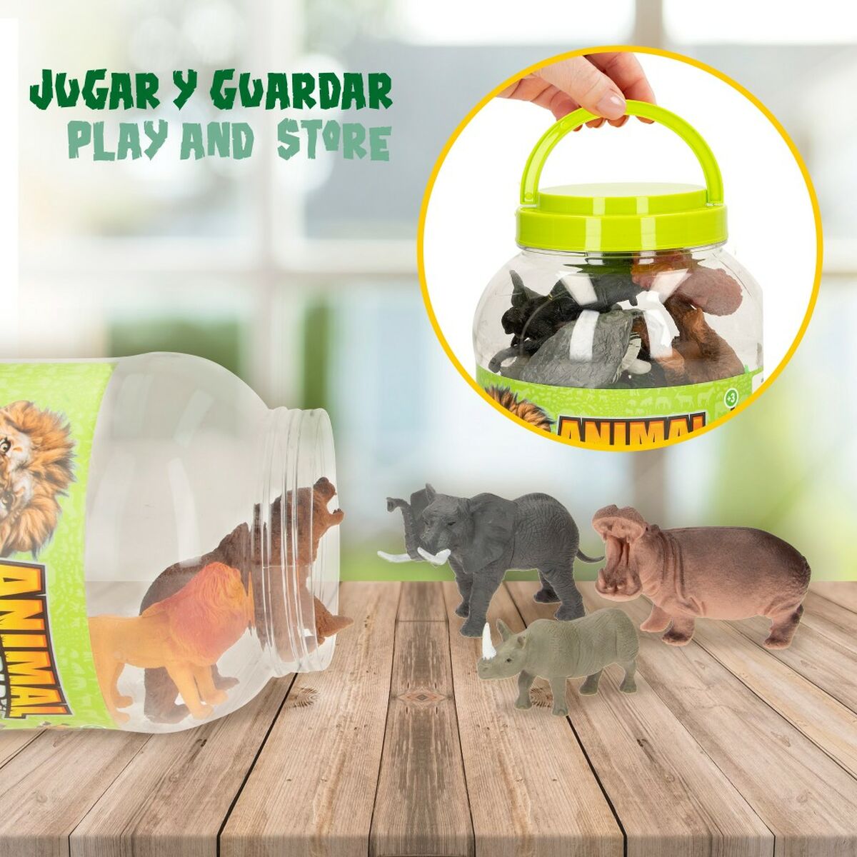 Figuras de animais Colorbaby 19 Peças Selva Plástico 14 x 6 x 5 cm (6 Unidades) - EcoNest