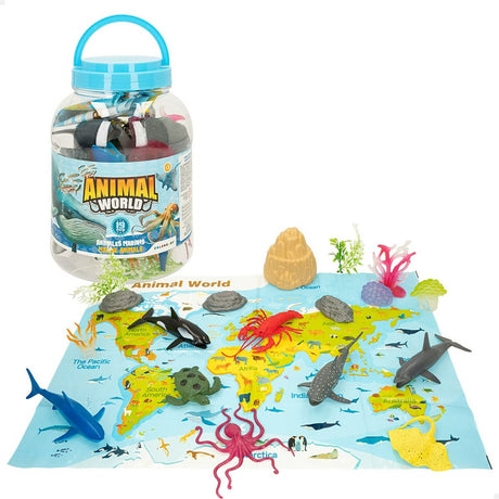 Figuras de animais Colorbaby 19 Peças Oceano Plástico 14 x 6 x 7 cm (6 Unidades) - EcoNest