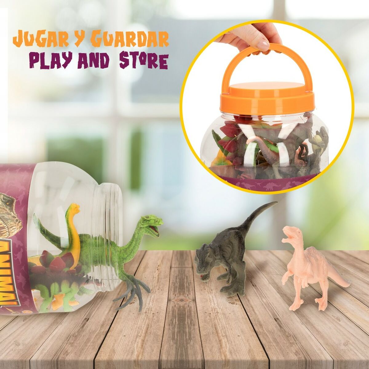 Playset Colorbaby 19 Peças 6 Unidades 17 x 9 x 6 cm Dinossauros - EcoNest