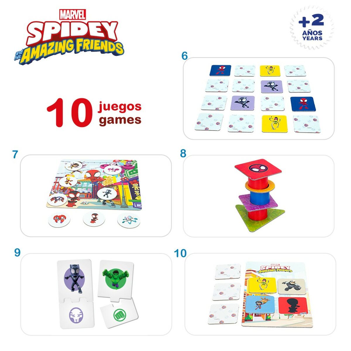 Educational Game Spidey 24,5 x 0,2 x 24,5 cm (6 Units) 10-in-1