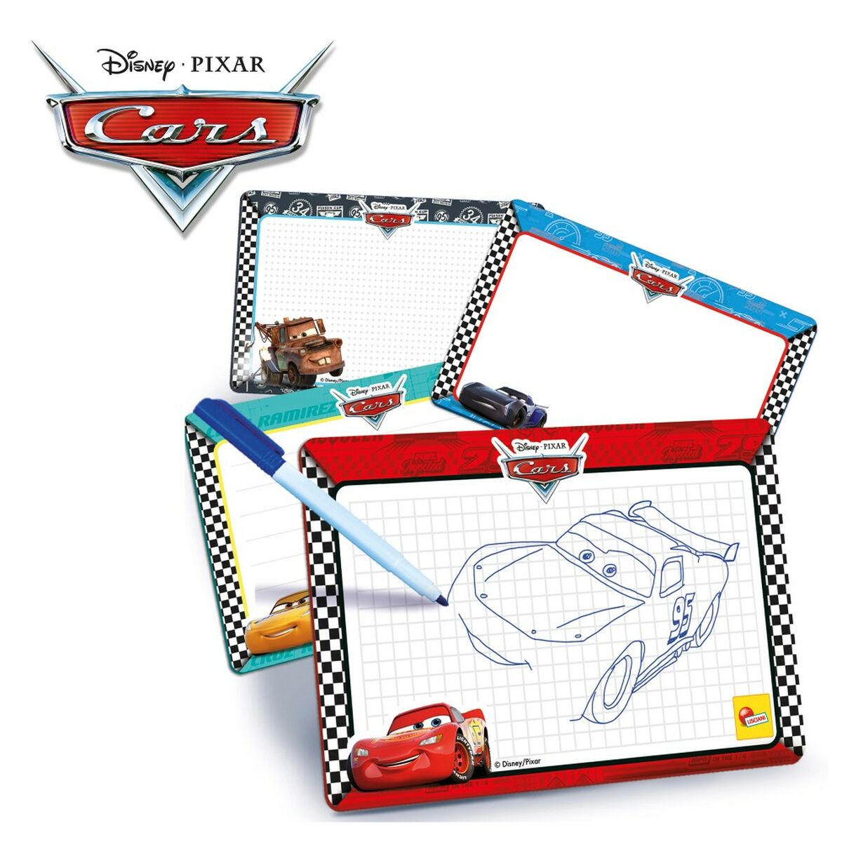 Conjunto de Desenho Cars Pocket Drawing School (6 Unidades)