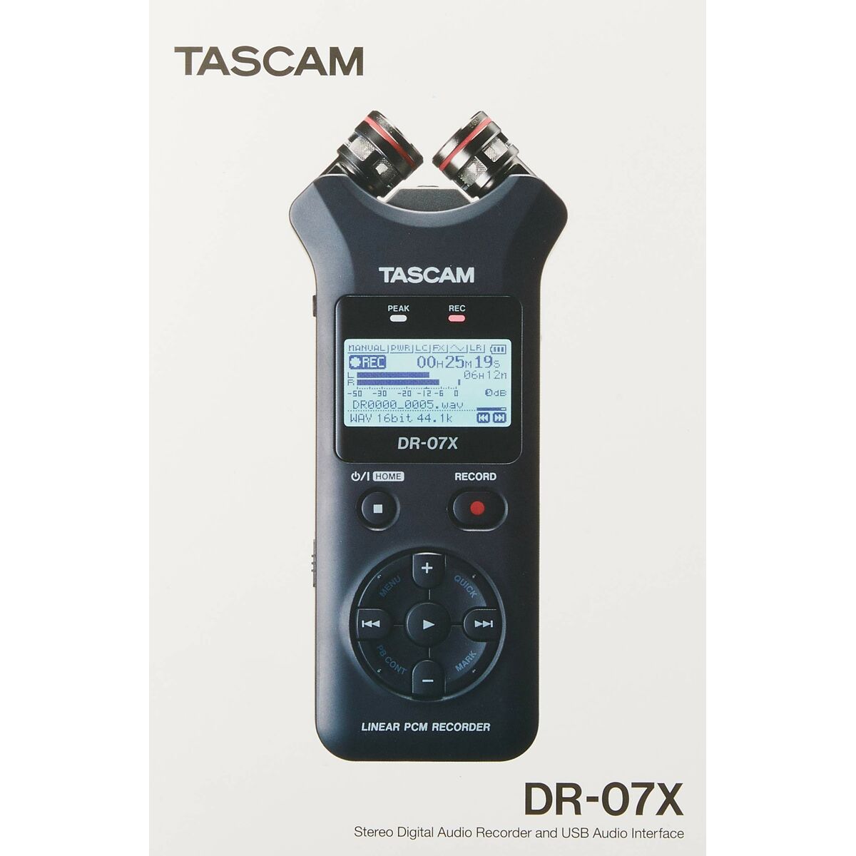 Gravador Tascam DR-07X Azul Preto - EcoNest