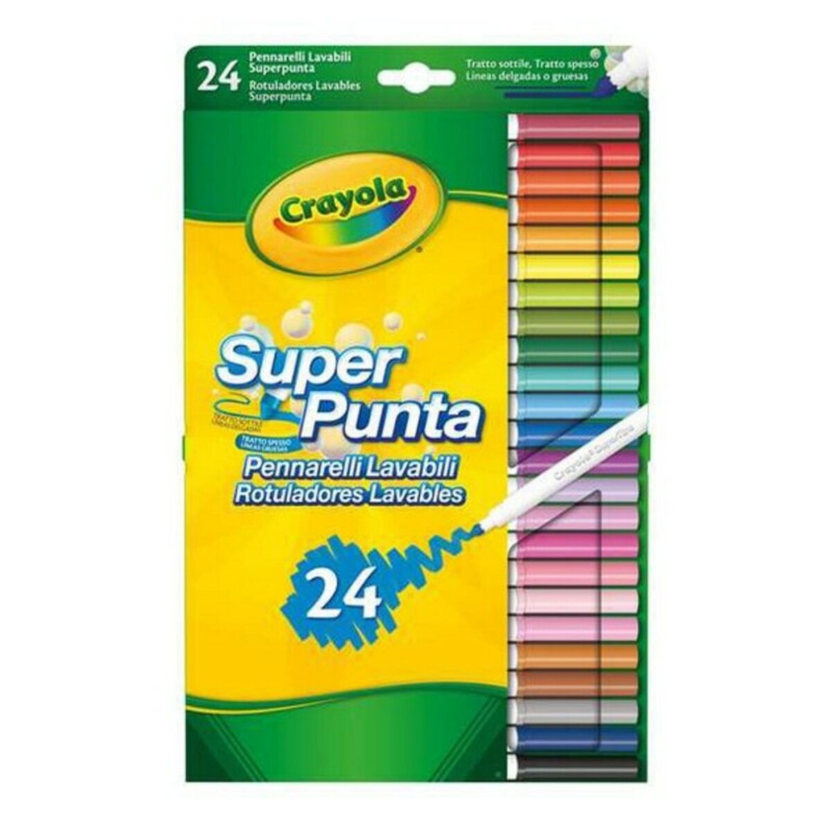 Rotuladores Crayola B01BF6F20K Lavável (24 uds) - EcoNest